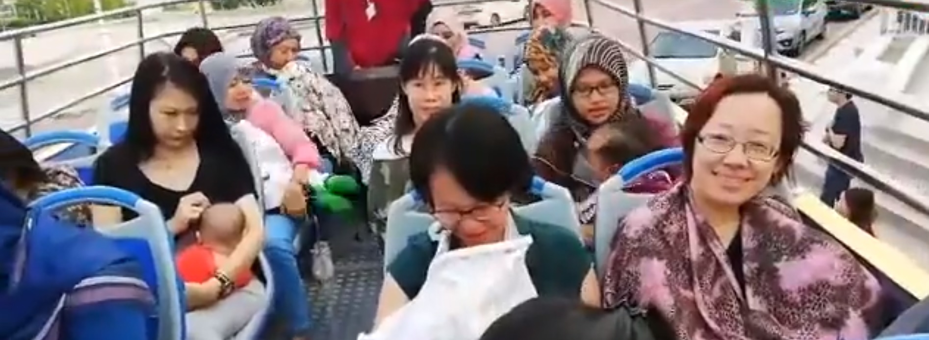 Mums breastfeeding on the bus