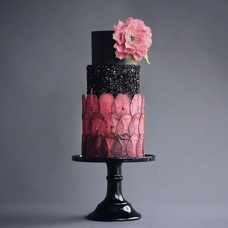 black pink cake