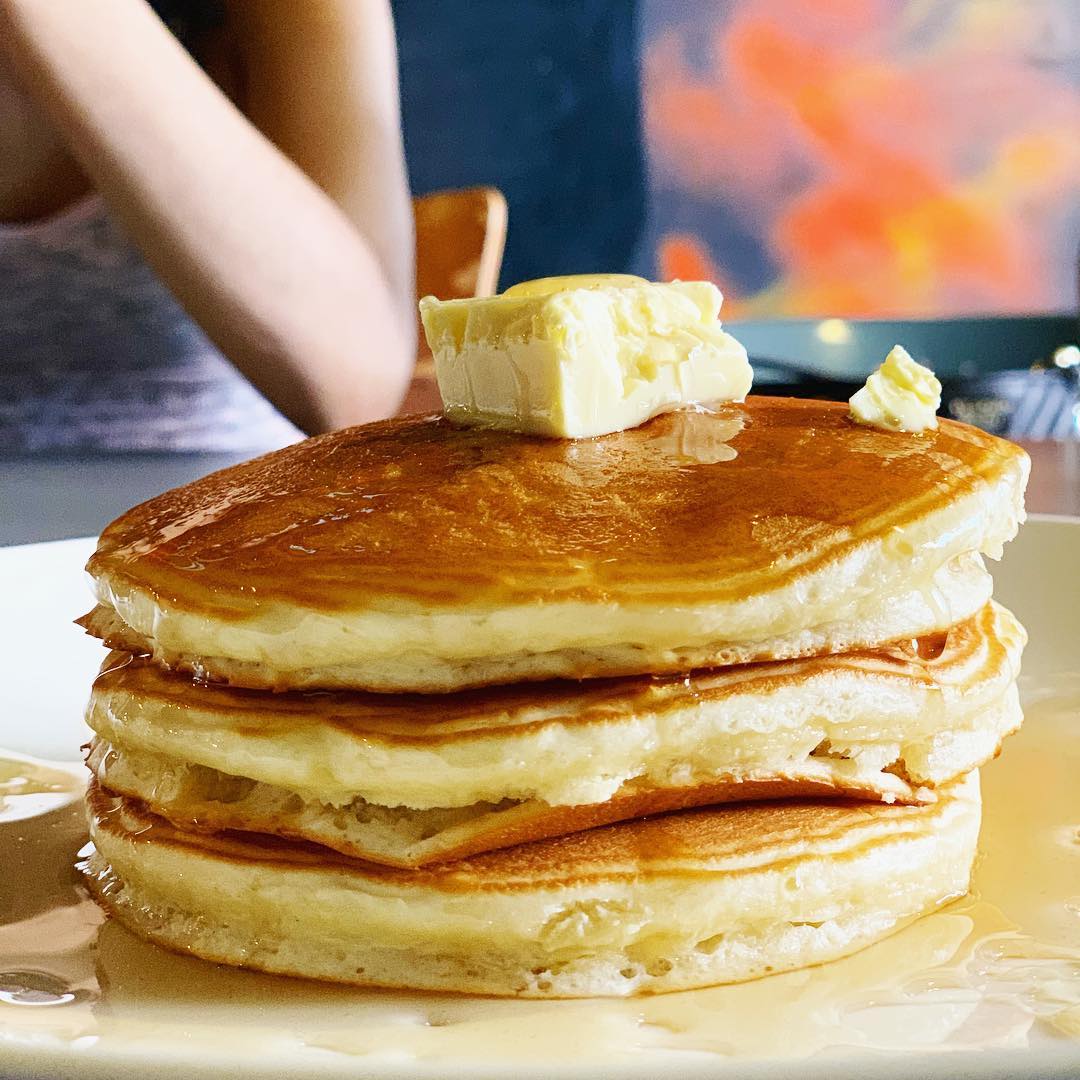 Honey + butter pancakes