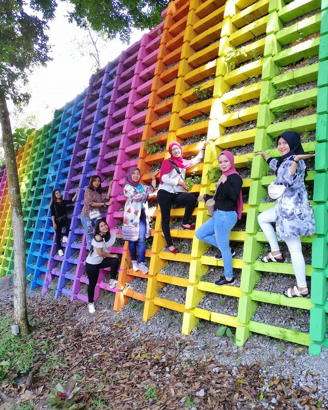 Rainbow wall