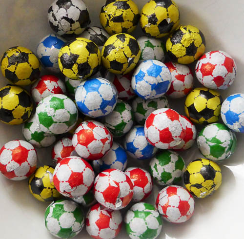 chocolate footballs