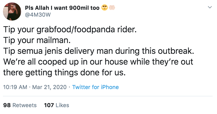 M'sian treats food drivers