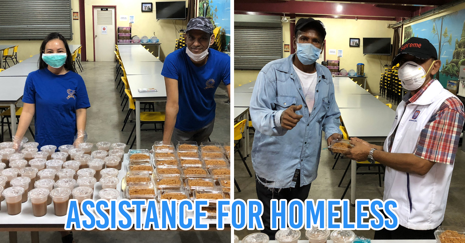 Homeless community receives food