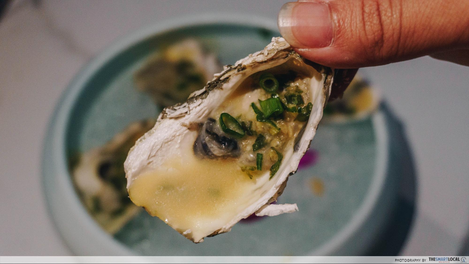 Raw oysters