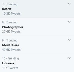 Kotex and Libresse trending