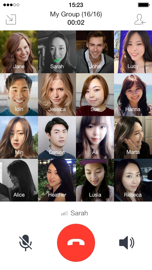 Line video call app