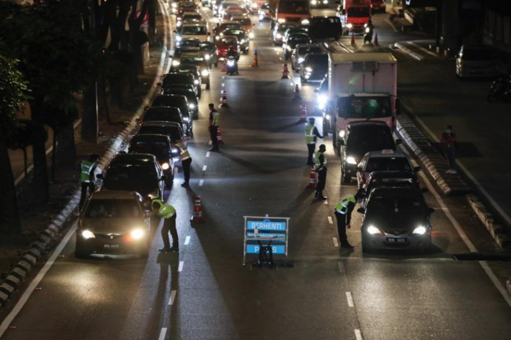 Roadblocks at night