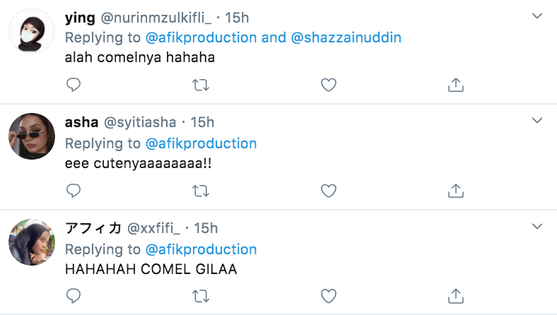 Twitter users comment comel gila