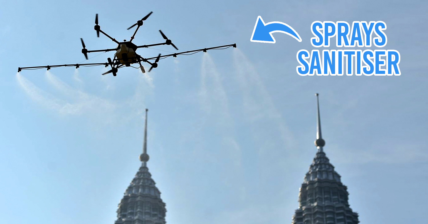 Robots and drones sanitise Malaysia