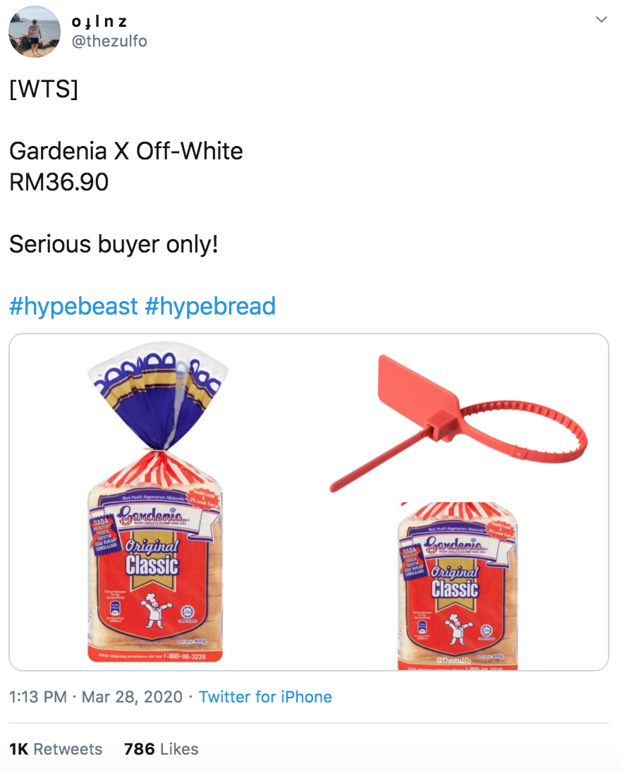Hype bread lelong in Twitter