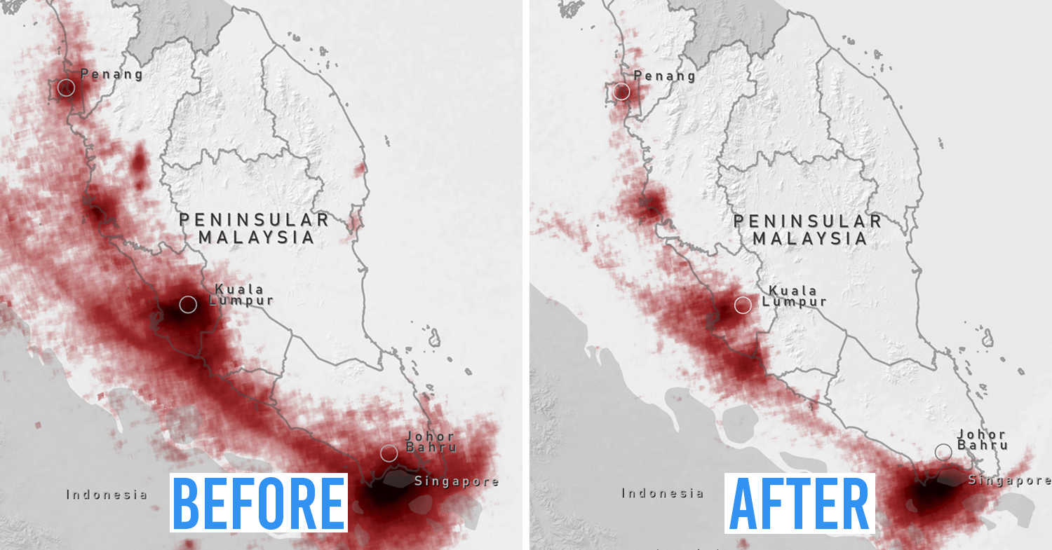 Air pollution drops in Malaysia