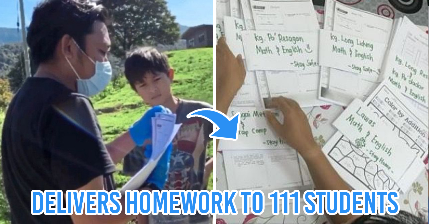 sarawak teacher delivers homework to students cover pic