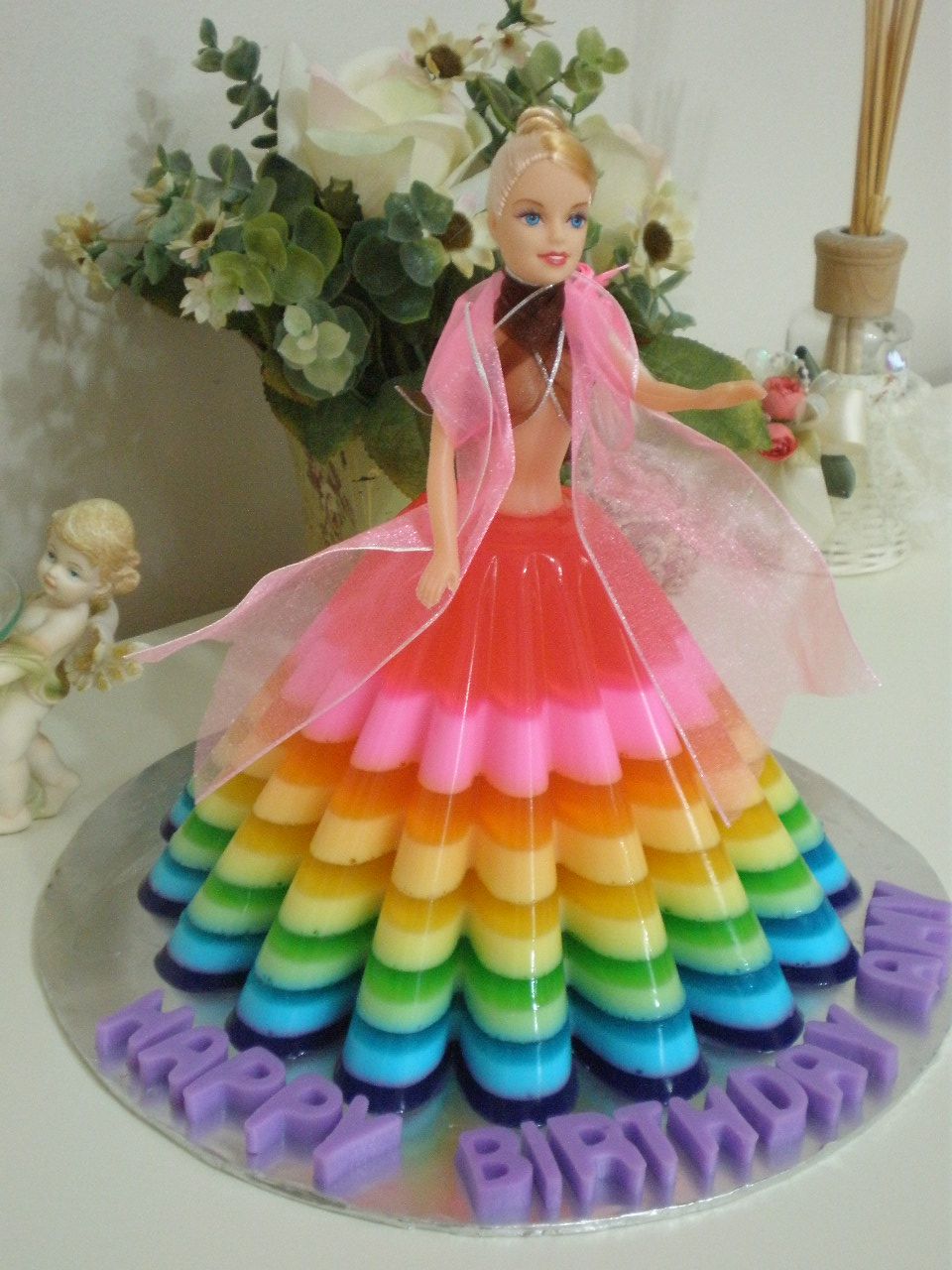 barbie jelly cake