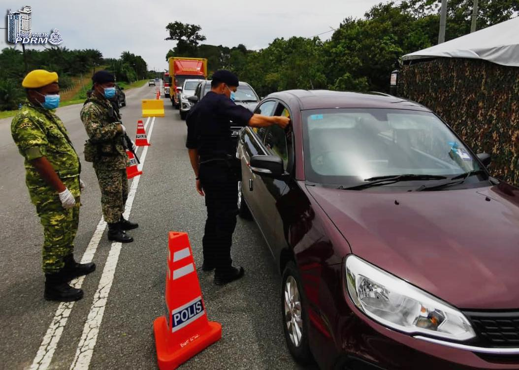 Car stopped by police 