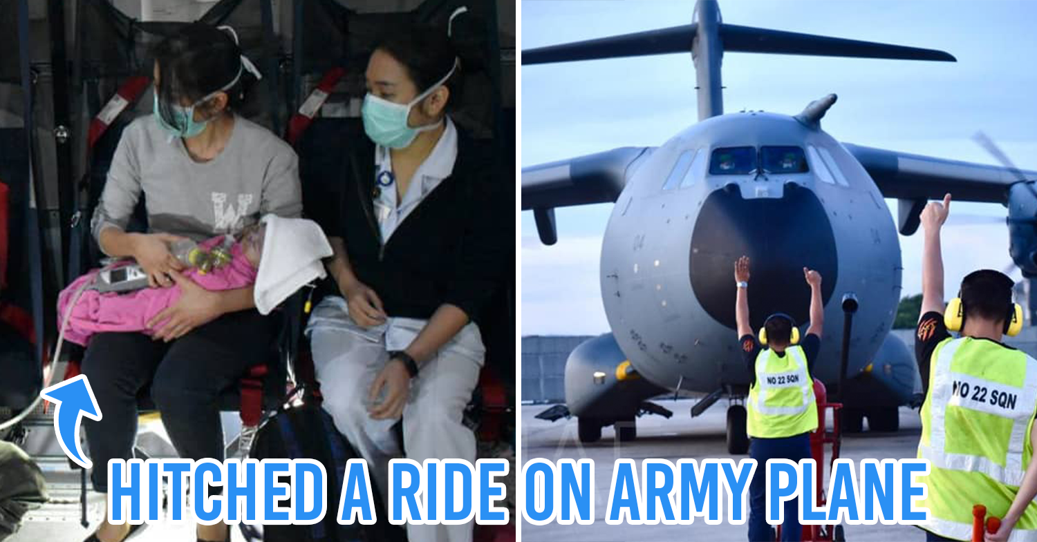 baby flown to kl on army plane cover pic