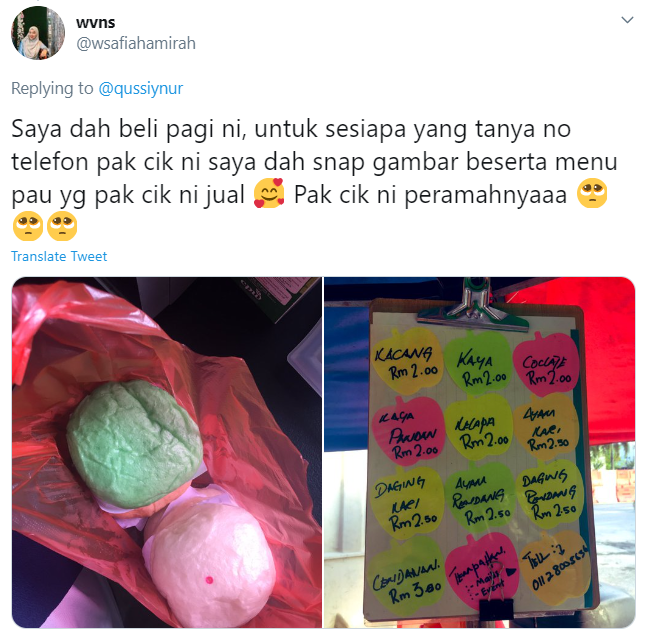 Twitter netizen shows support for uncle who sells pau