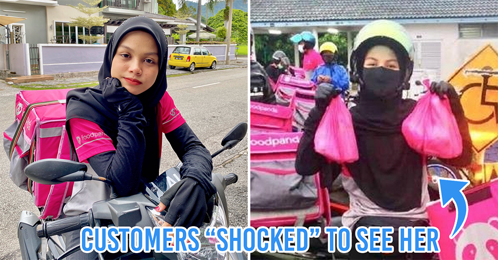 20-year-old female delivery rider in Malaysia