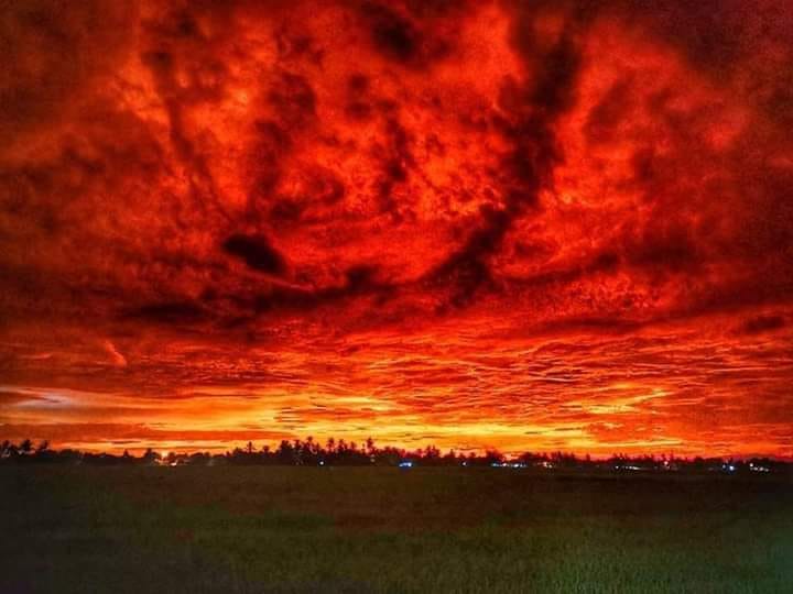 Red skies in Penang