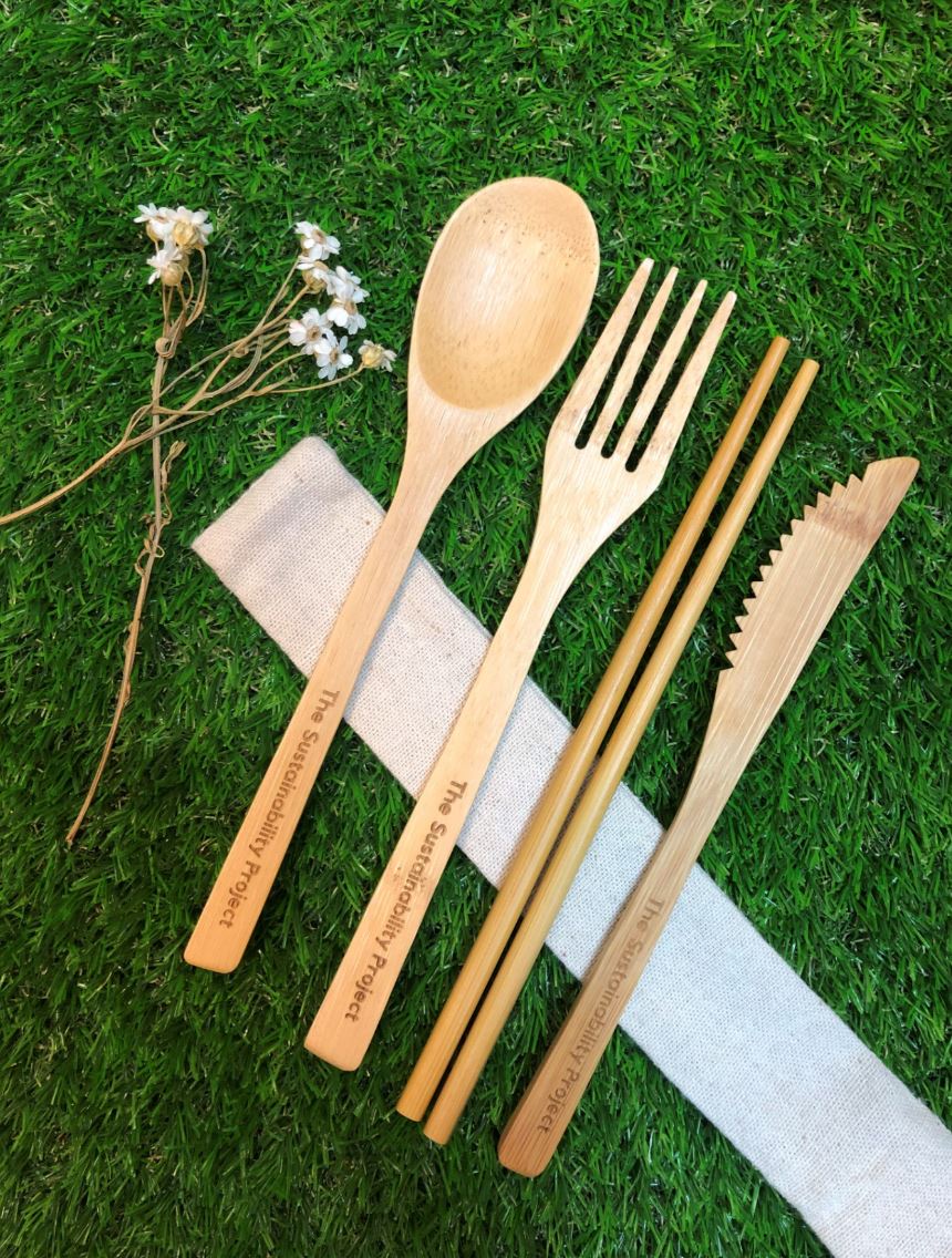 eco friendly food packaging bamboo cutlery