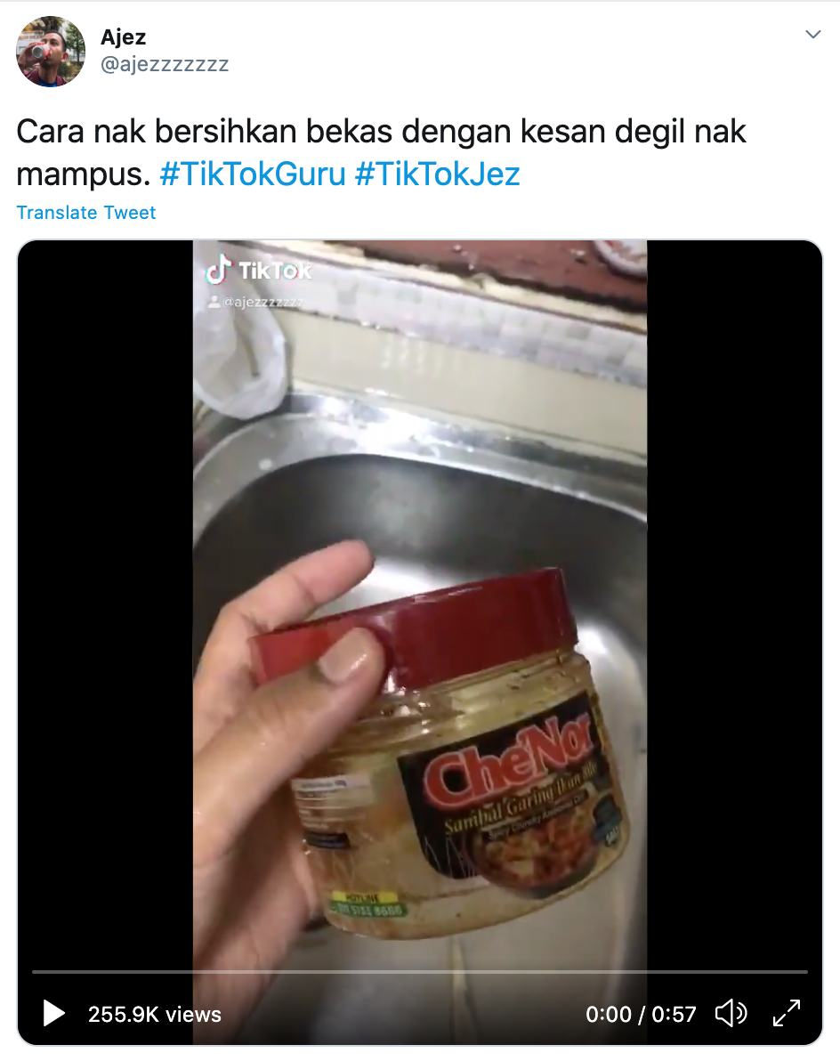 oily sambal container cleaning hack