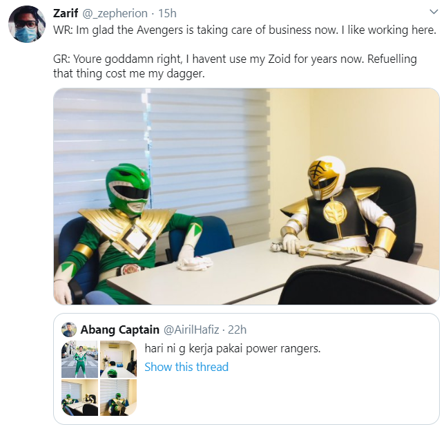 Malaysian man Power Ranger cosplay - comment