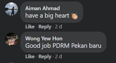 M'sian policeman sweeps car accident debris - Facebook comment