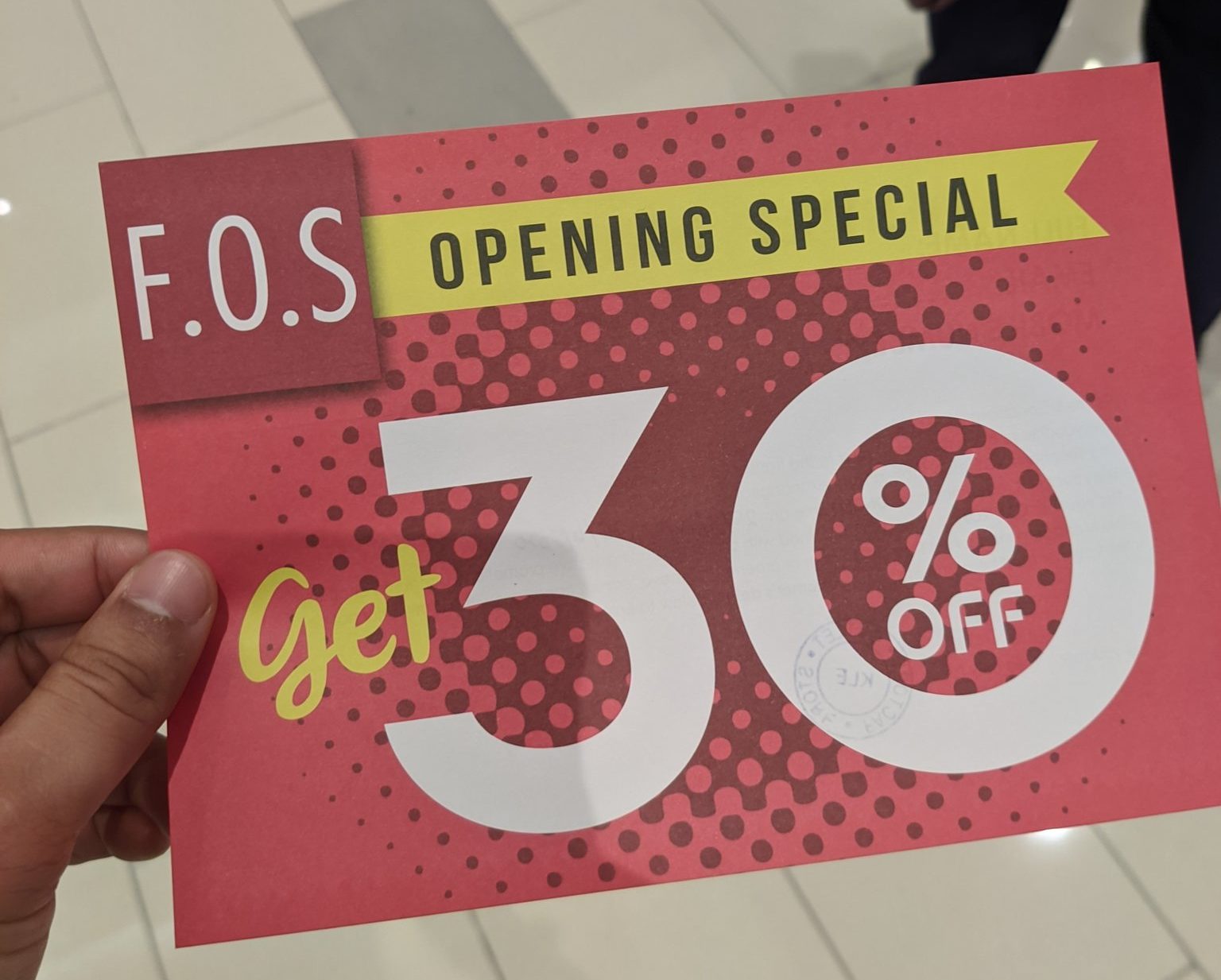 KL East Mall - FOS opening promo