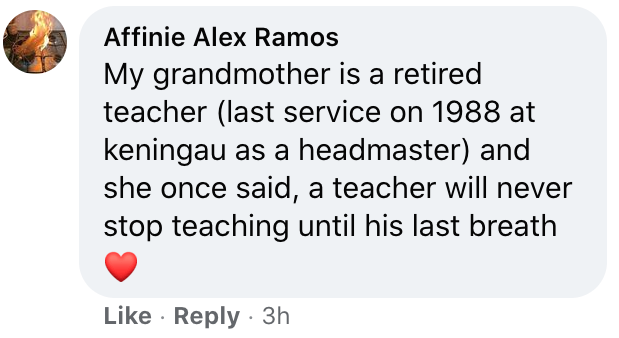 Affinie Alex Ramos facebook comment