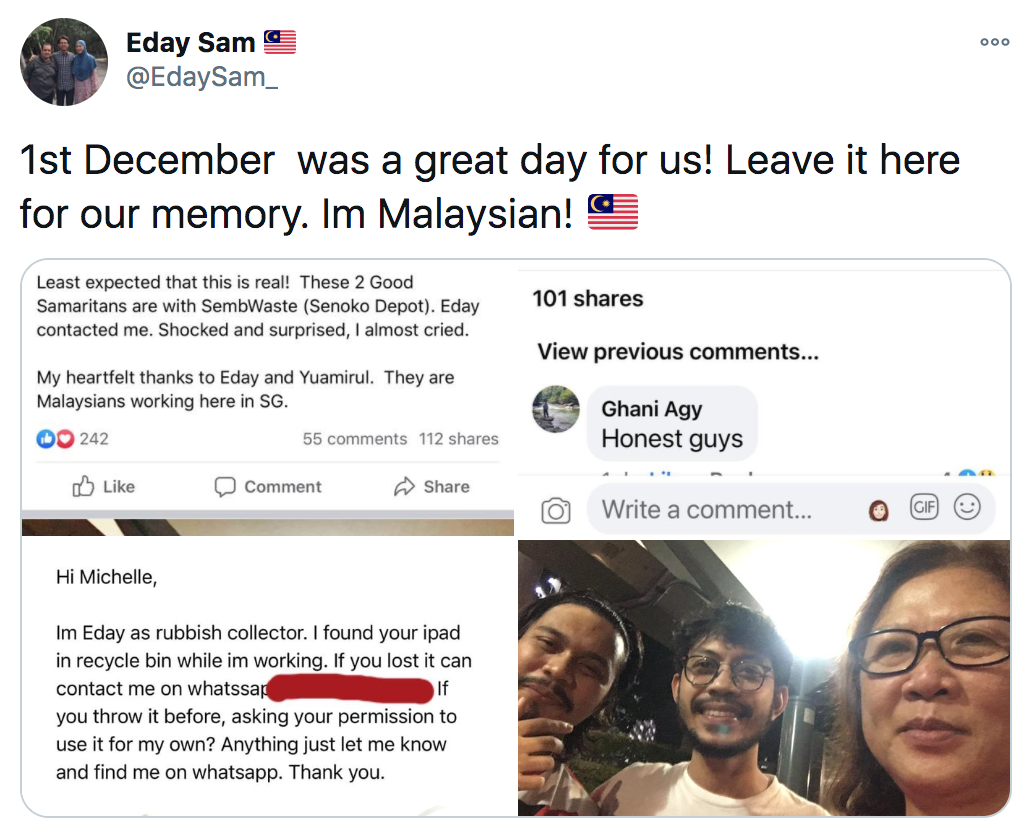 Msians Find Lost iPad - Twitter