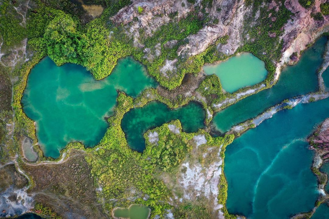 aerial view of frog hill penang