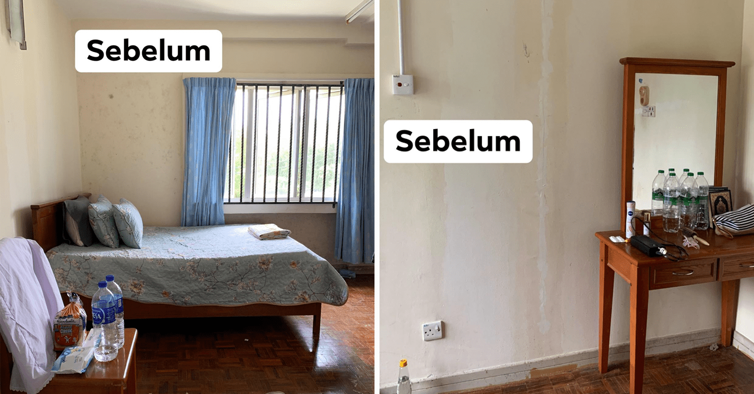 Malaysian's budget home makeover - bedroom before