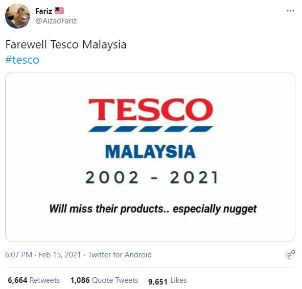 Tesco Malaysia rebrands to Lotuss Stores - Twitter