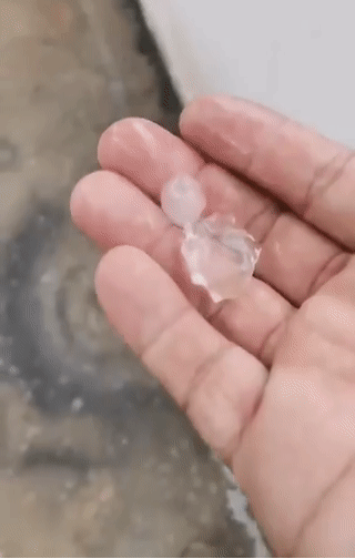 Hailstorm in Cheras - hailstone