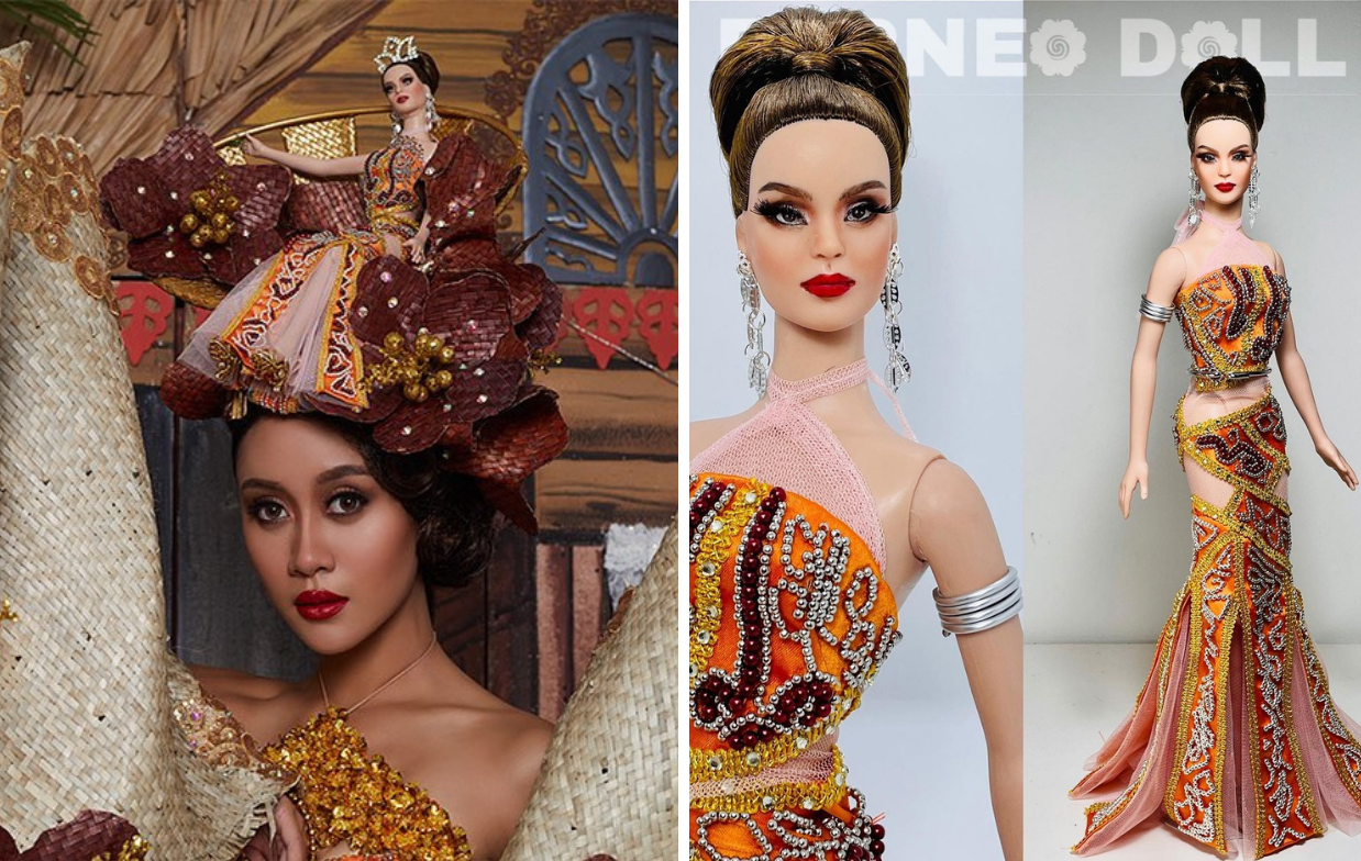 Miss Universe Malaysia 2020 costume - Borneo doll