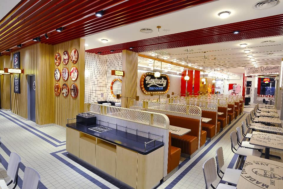 New retro KFC outlet in Klang - seats