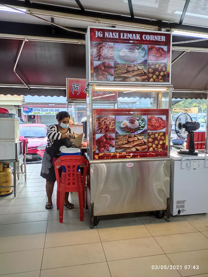 Nasi lemak stall by single mother - stall