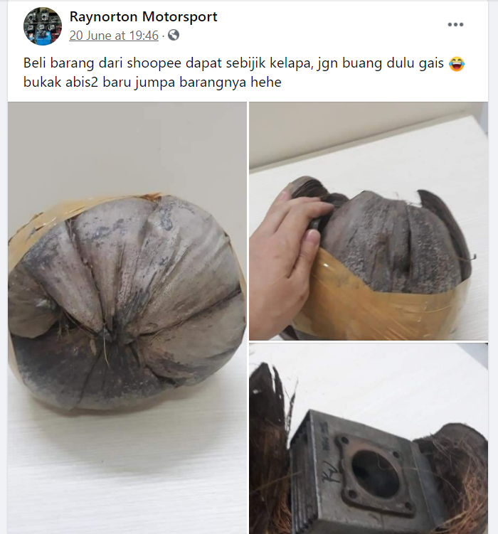 shopee seller coconut packaging