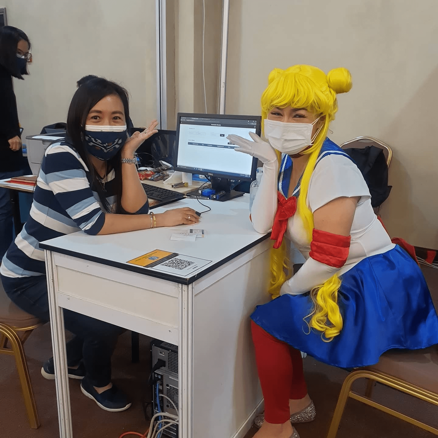 Malaysians wear costumes to vaccination - Sailor Moon