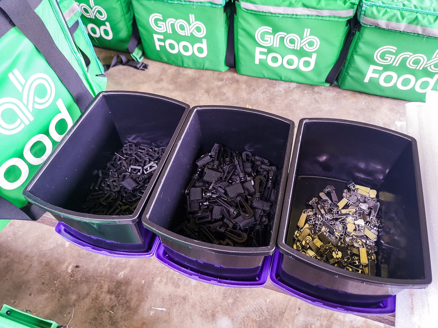 Usable parts of GrabFood delivery bags