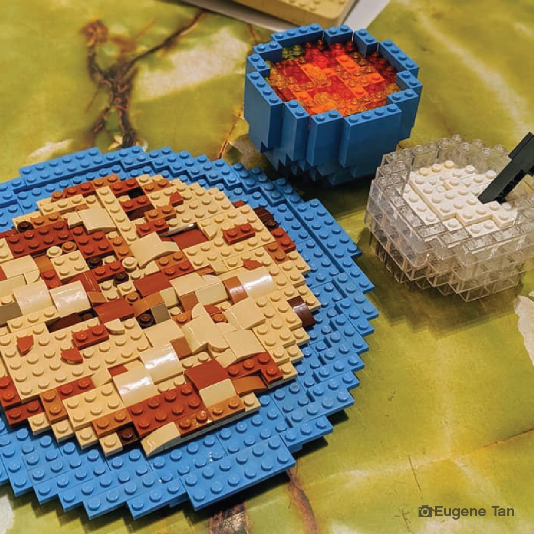 Roti canai recreated using Lego