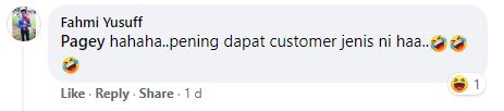 Facebook comment on foodpanda order