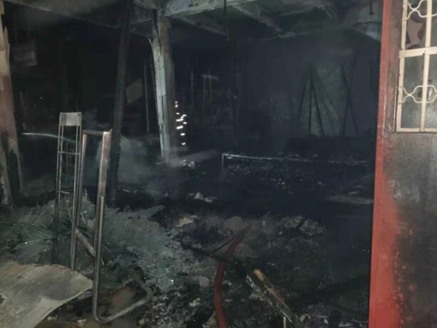 Kek Lok Si Temple In Air Itam, Penang, Damaged By Fire