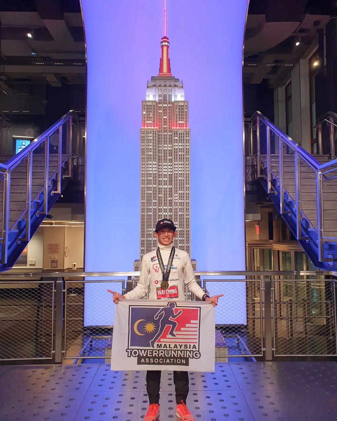 Malaysian tower runner in New York