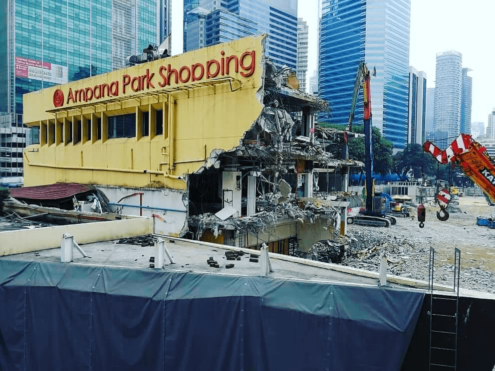 Demolished buildings in KL - mall