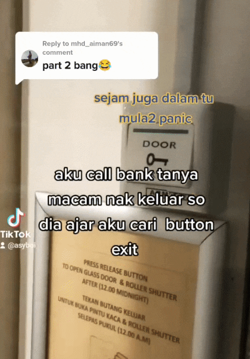Man gets locked in bank - gif2