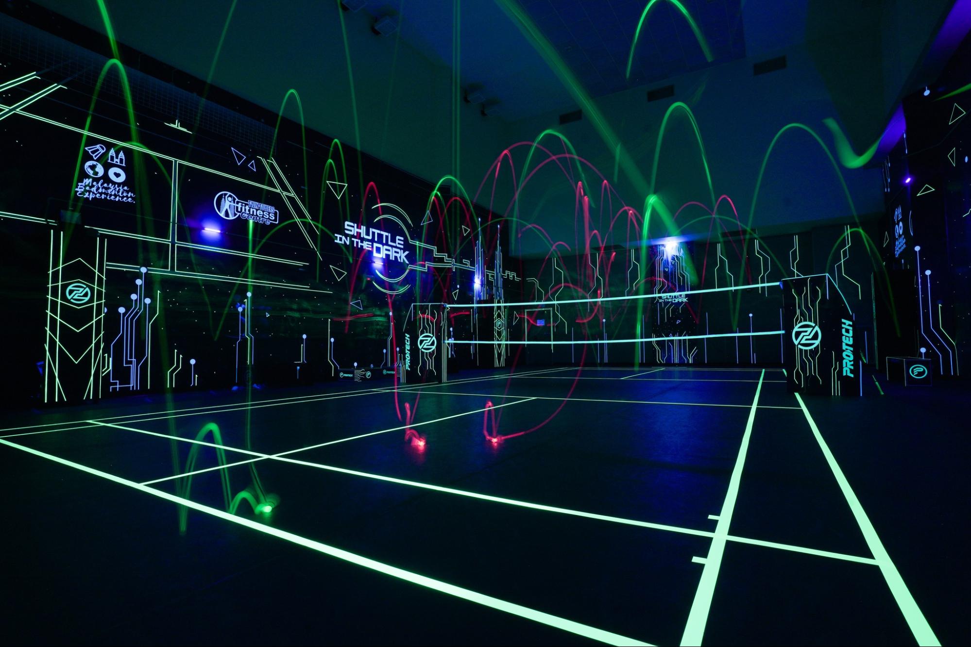 Shuttle In The Dark Badminton Court