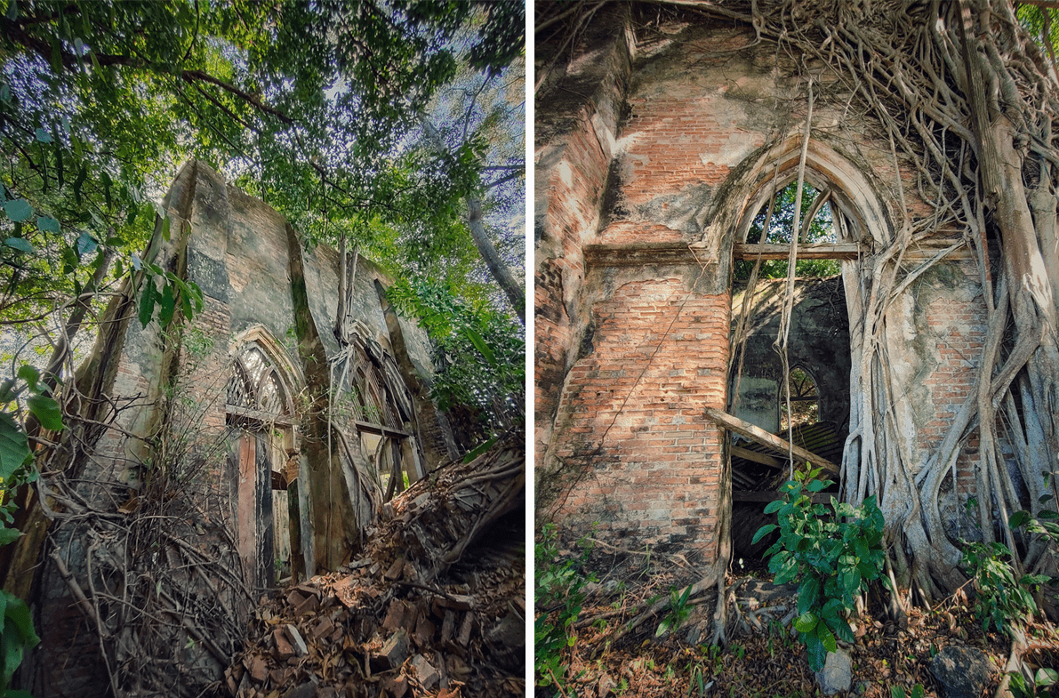 Abandoned building and ruins Malaysia - windows