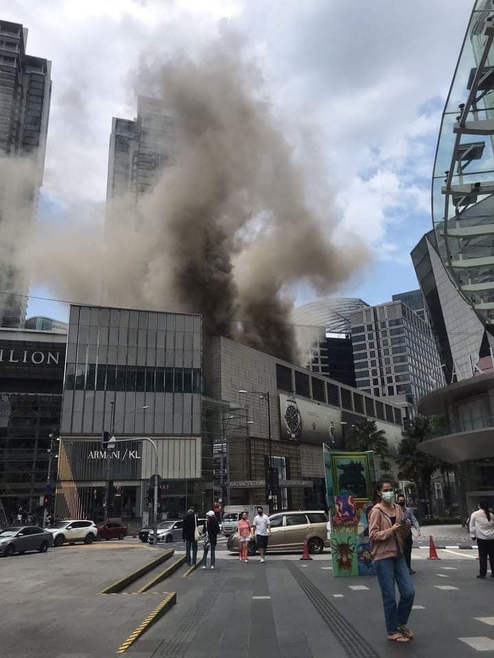 Pavilion KL fire - smoke