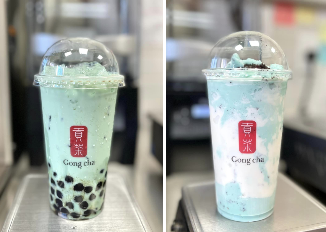 Gong Cha Mint Bubble Milk Tea - drinks