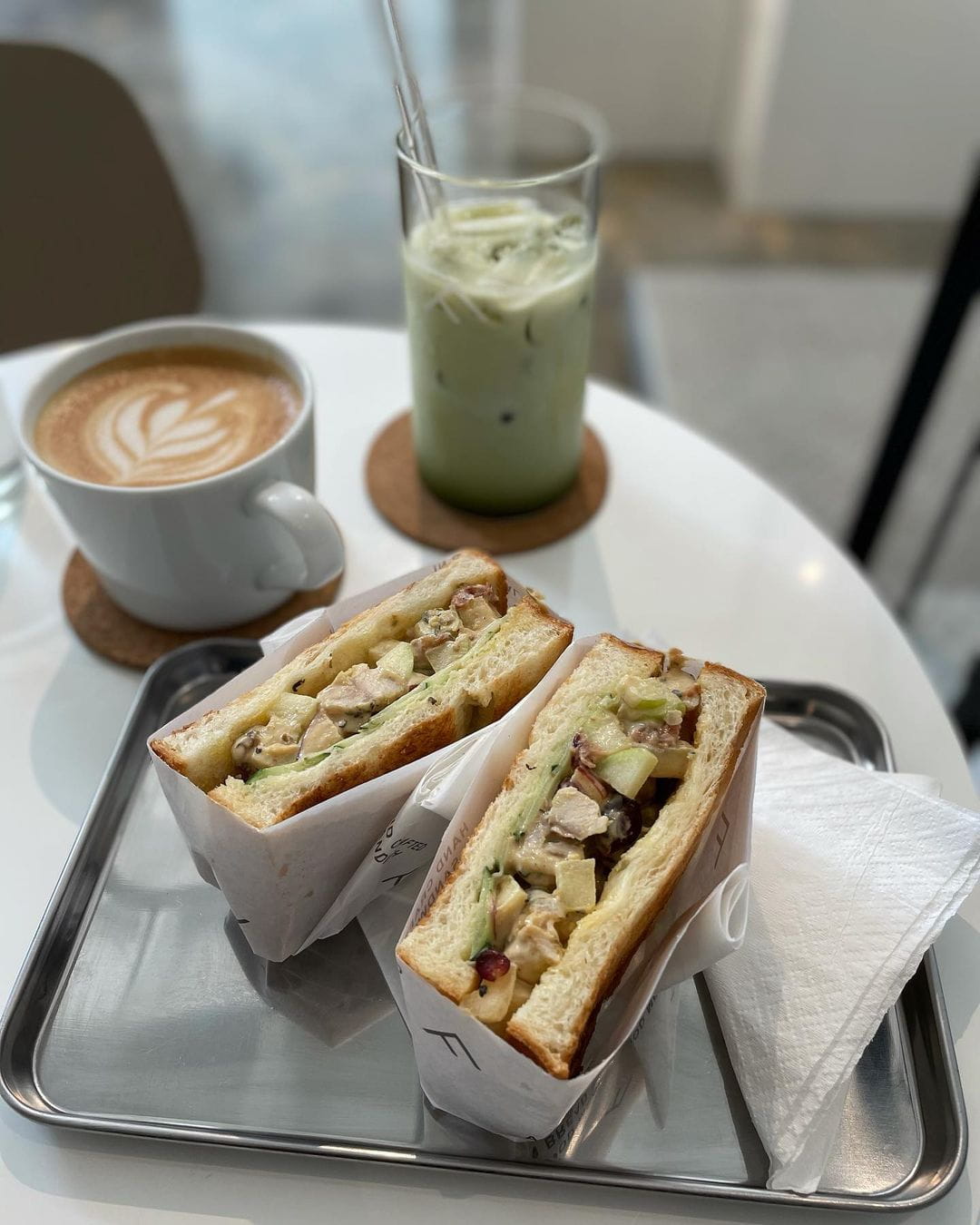 Minimalist white cafes in Kuala Lumpur - sandwiches